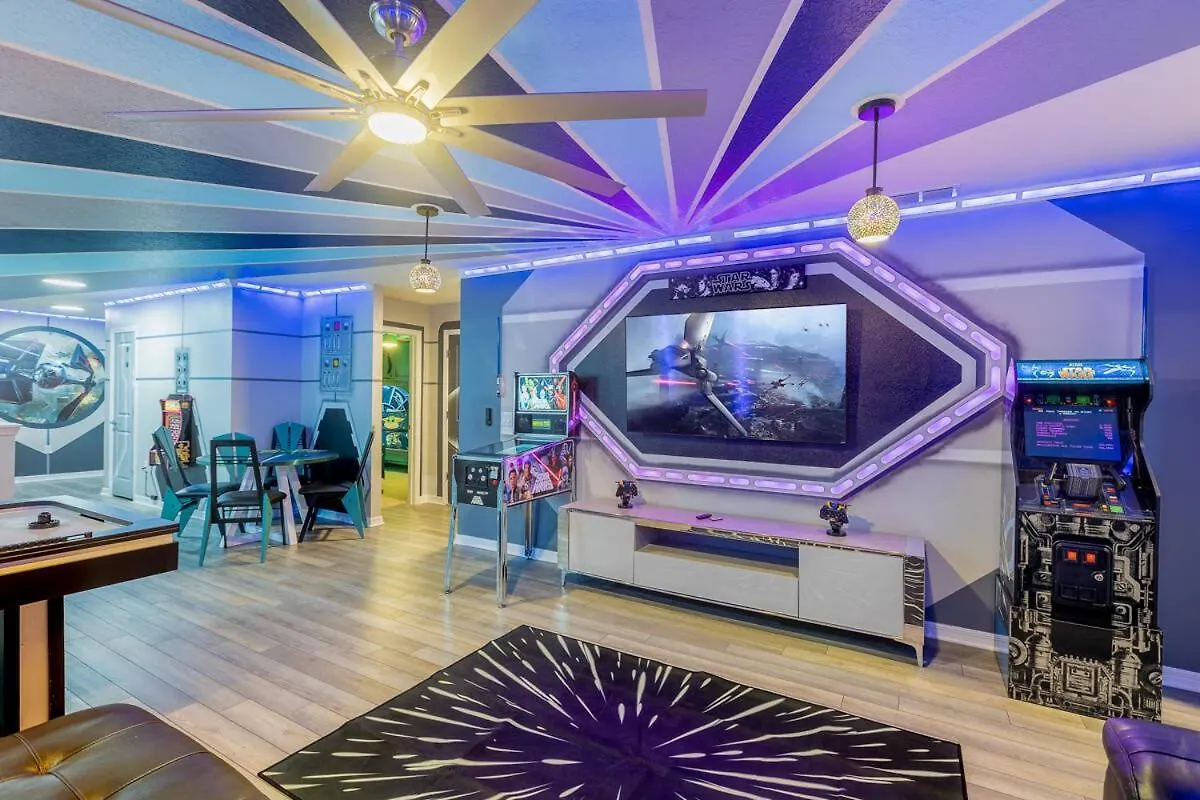 Thematic House W Private Pool Spa Game Room Davenport 0*,
